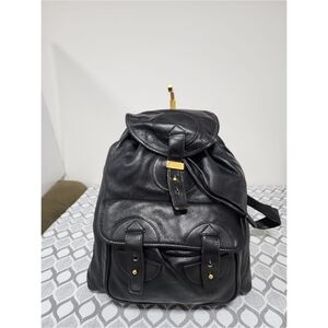 Gucci Vintage Leather Backpack Black